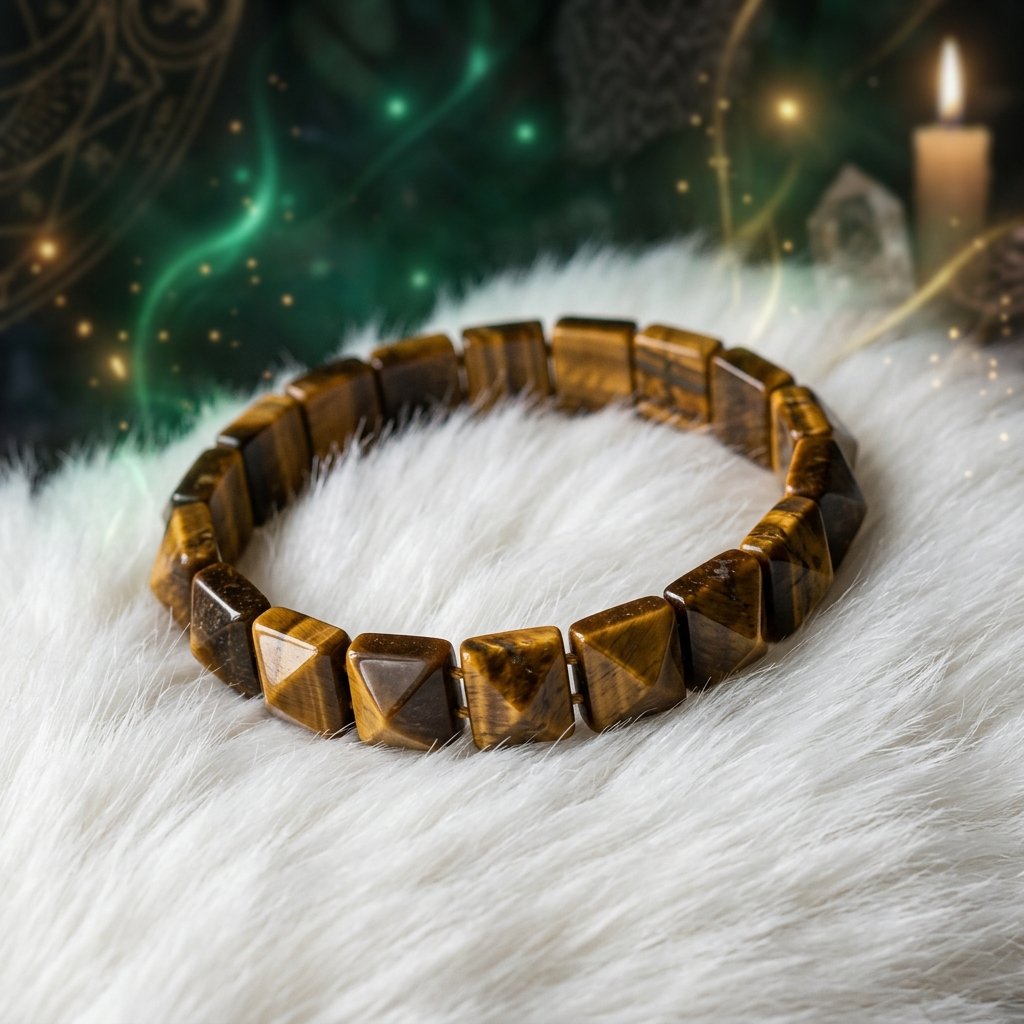 Tiger Eye Pyramid Shape Bracelet